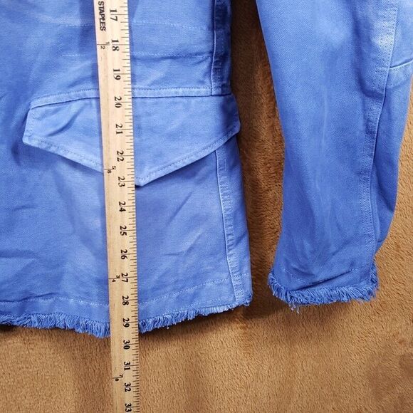 MARNI Barn Jacket Mens Size 48 Blue Overdyed Cotton Canvas Adjustable $1550 - Picture 10 of 10